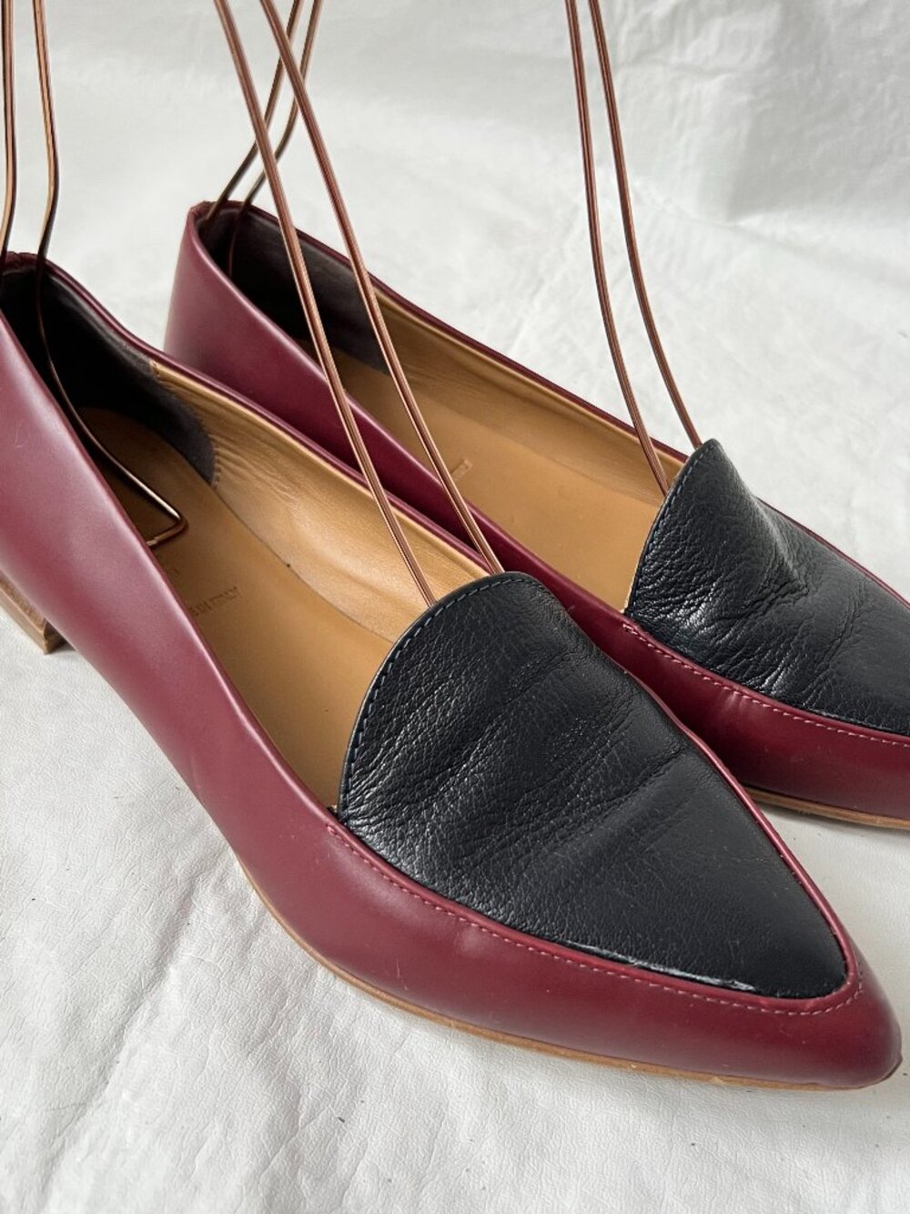 Everlane Modern Point Loafer oxblood red black leather pointed toe womens 9.5
